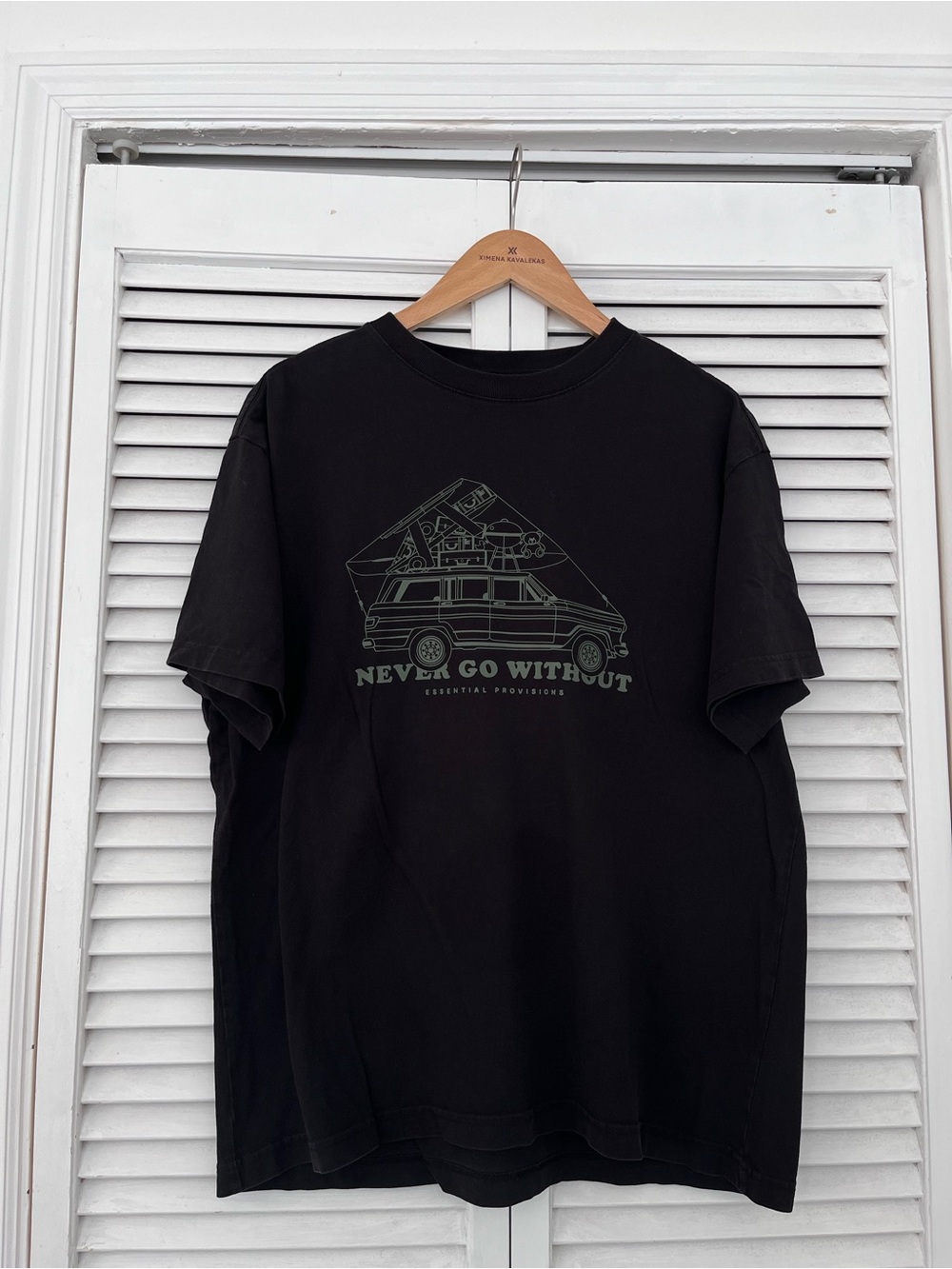 H&M Black Crewneck Tee with Van Graphic